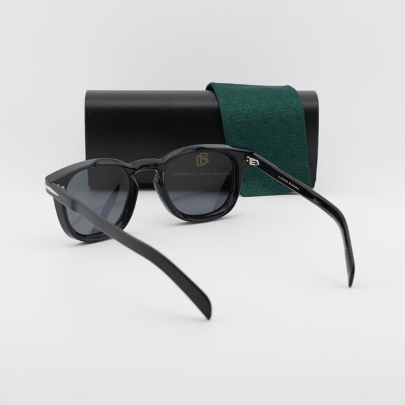 David Beckham DB 7030/S 0807 T4 Sunglasses Black Square Frame, Mirror Lenses - Picture 9 of 9